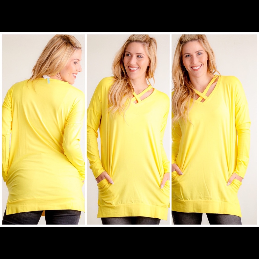 Hostess Pick!!!! Yellow Criss Cross Front